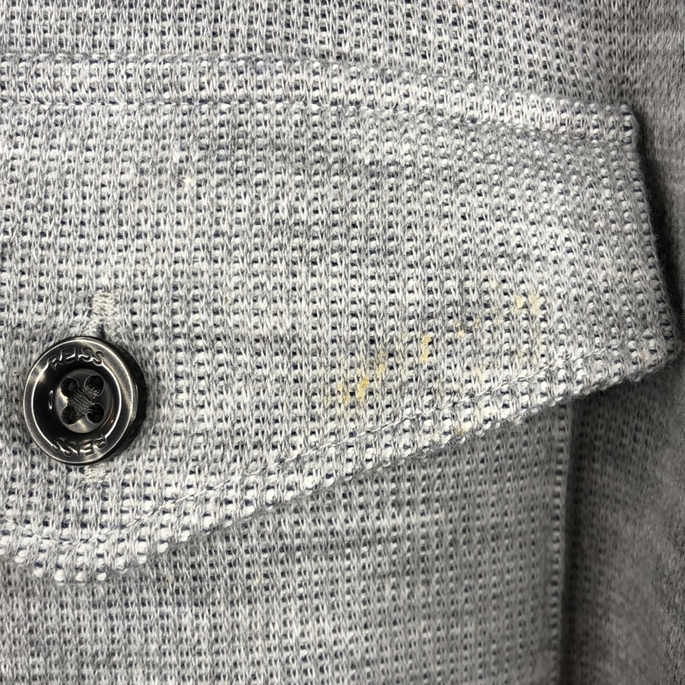 Reiss Men's Gray Button-Up Knit Shirt Jacket - Picture 3 of 8